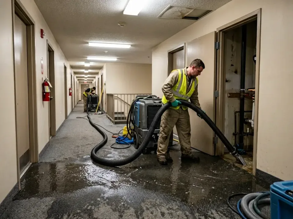 multi-unit-apartment-hallway-f-005 — frequently asked questions, Emergency Burst Pipe Water Extraction & Removal in Belvider…